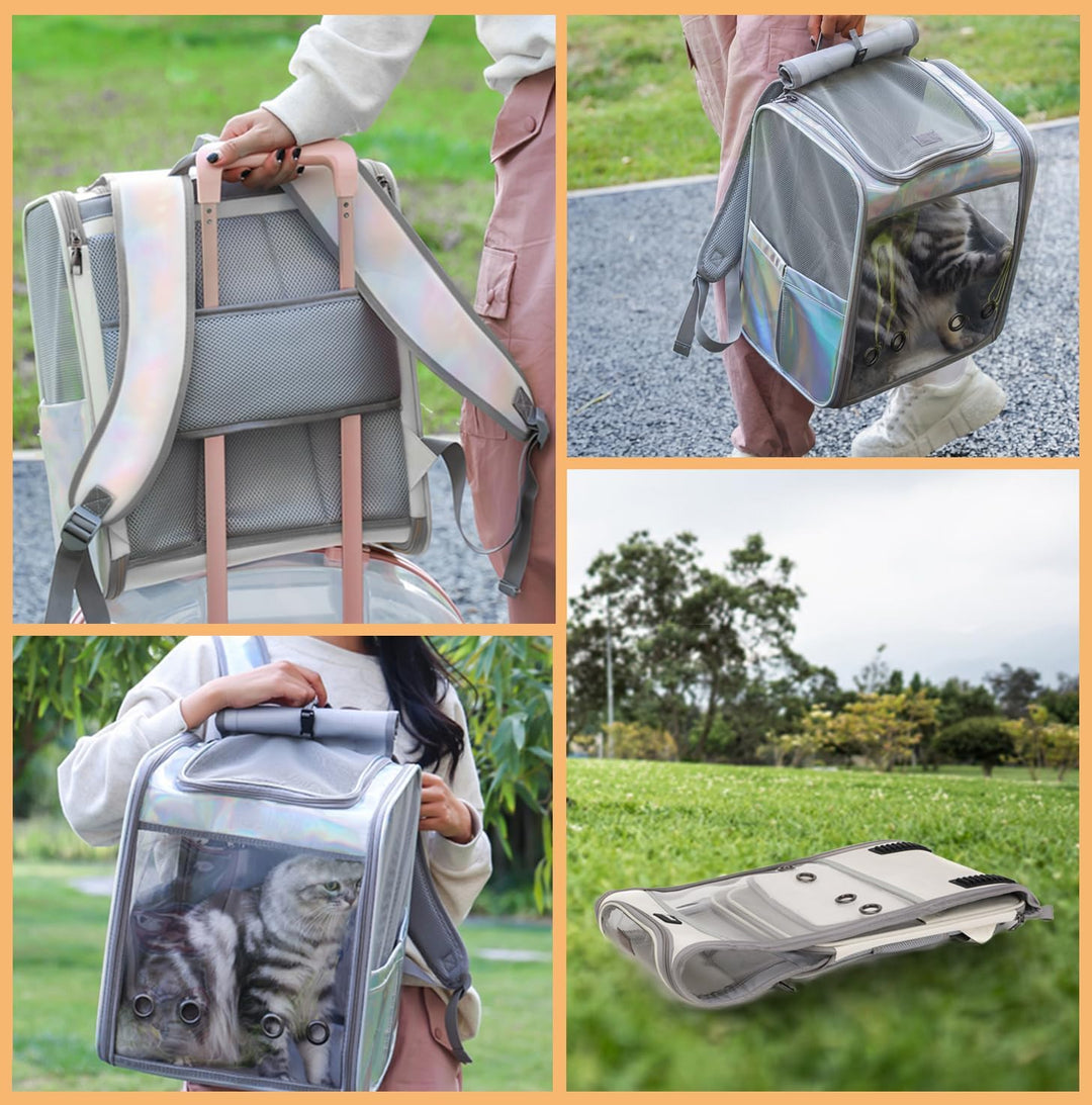 SWIHELP Katzenrucksack Pet Carrier Rucksack für kleine Katzen und Hunde, Hundetragerucksack mit inne