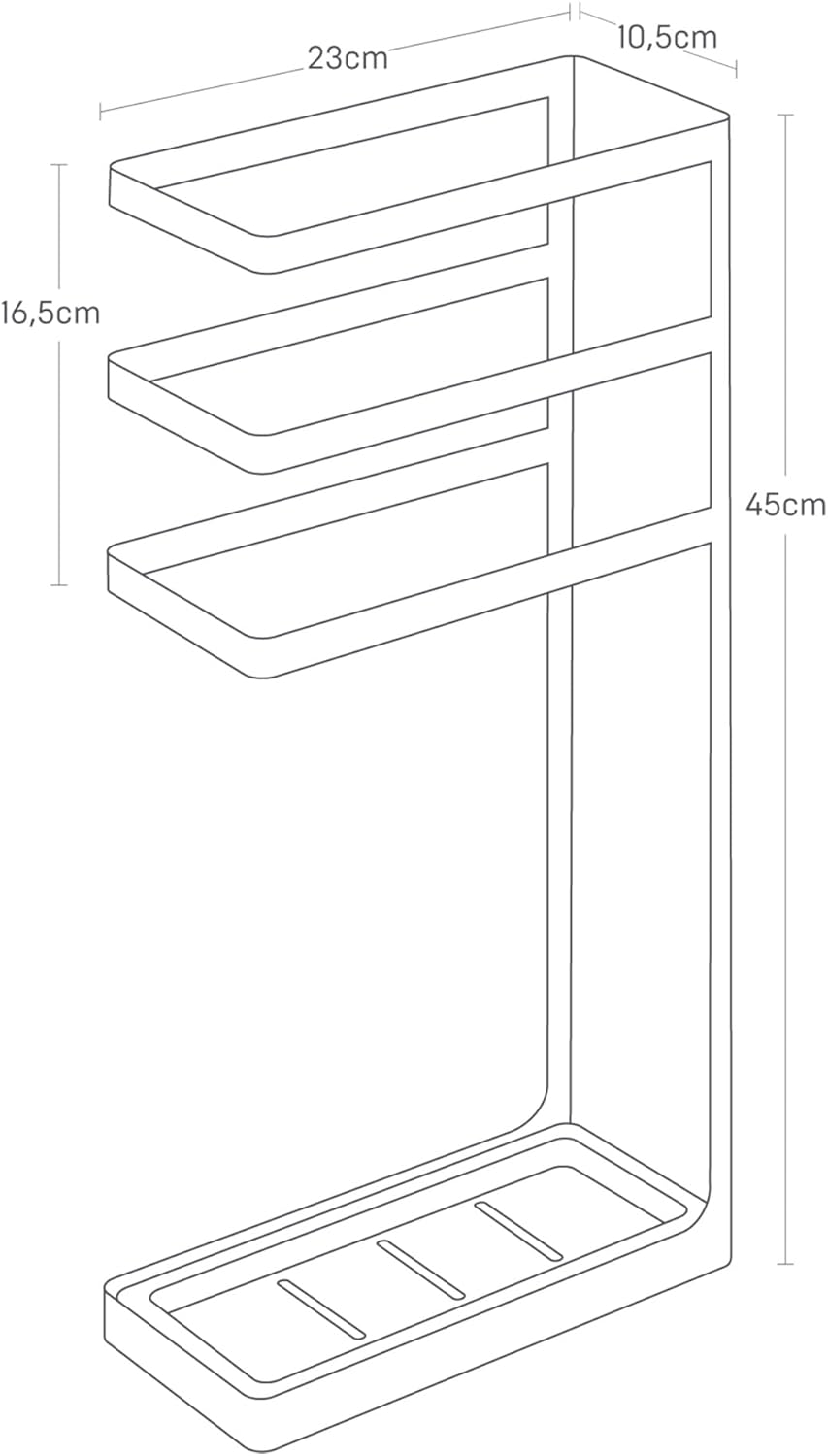 Yamazaki Layer Schirmständer, Stahl, Weiss, One Size Weiss, Weiss