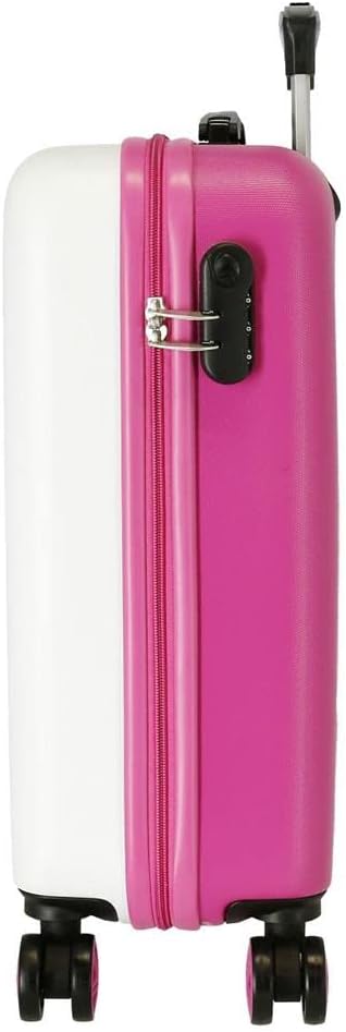 Enso Be Happy Kabinenkoffer Rosa 38x55x20 cms Hartschalen ABS Kombinationsschloss 34L 2,6Kgs 4 Doppe