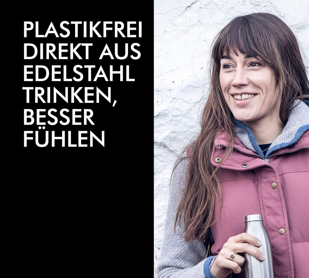 TC BOTTLE 0,50l, stone grey, Thermosflasche aus Edelstahl, 12 h heiss / 24 h kalt, absolut dicht für