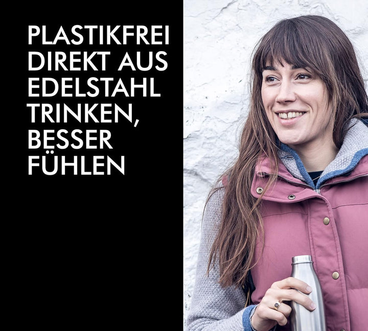 TC BOTTLE 0,50l, stone grey, Thermosflasche aus Edelstahl, 12 h heiss / 24 h kalt, absolut dicht für