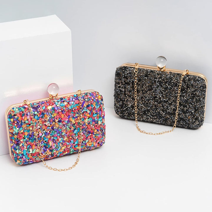 CORIOS Damen Abendtasch Strass Clutch Tasche Formale Handtasche Elegante Schultertasche Klein Tasche
