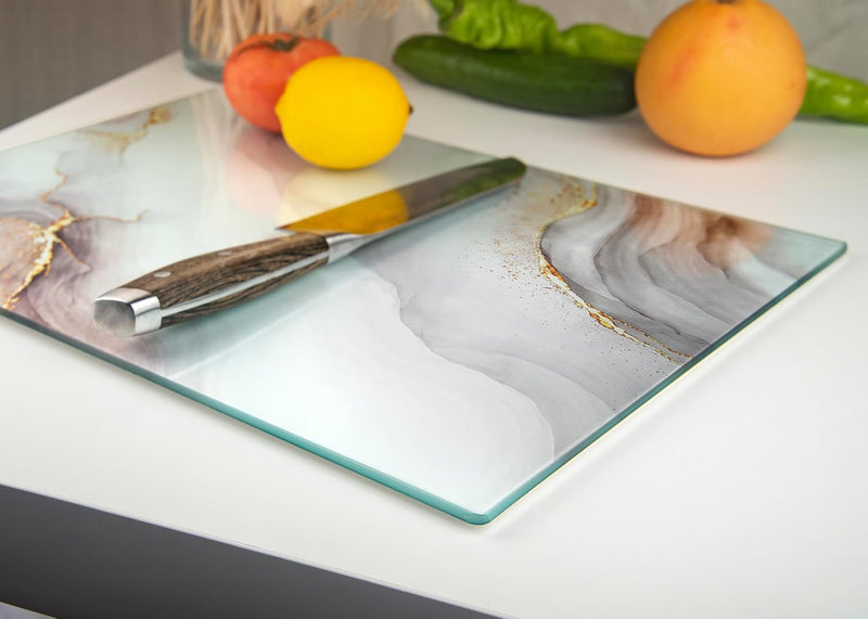 Schneidebrett aus GlasSchneidebrett aus Glas 40x30cm - Schneidebrett, Glas-Schneidebrett Küchenbrett