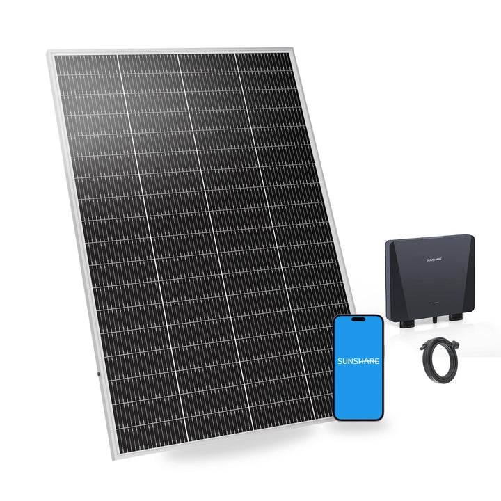 Ray Lite 200W Balkonkraftwerk Ohne Halterung – komplett Steckdose N-Typ Solarmodule 25% Effizienz –
