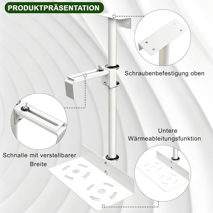 PC Halterung Unter Schreibtisch, Heavy Duty PC Halterung, Computergehäuse-Halterung bis zu 35 kg Tra