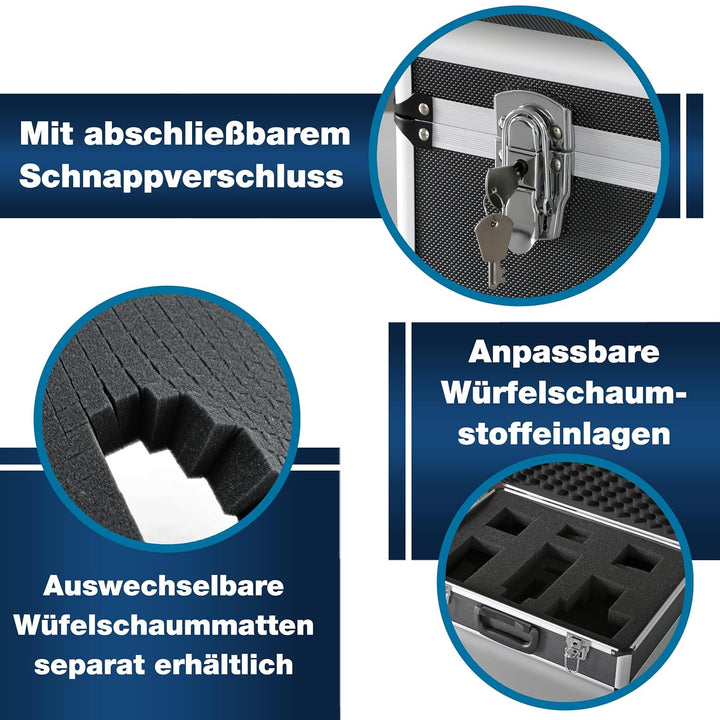PeakTech P 7305 7305 – Universal Koffer für Messgeräte, Robuster Tragekoffer, Werkzeug Aufbewahrung,