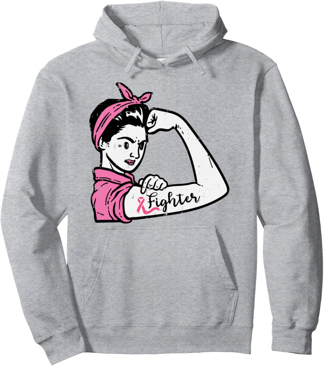 Rosie Riveter Kampf gegen Brustkrebs-Bewusstsein für Frauen Pullover Hoodie