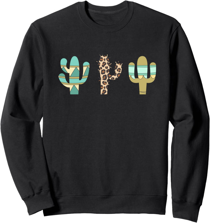 Vintage Kaktus Leopard Sukkulenten Sweatshirt