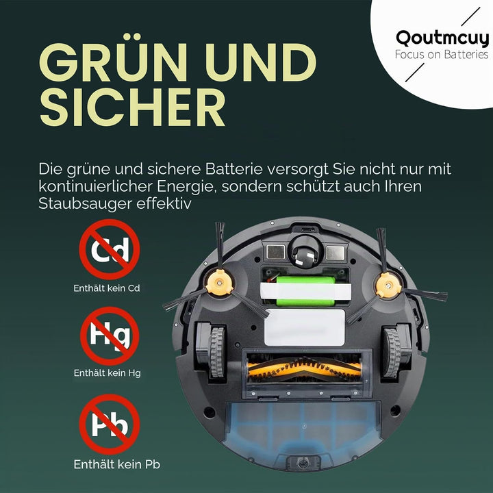 Tesvor X500 Akku, Aufgerüsteter 14.4V 4000mAh Super hohe Kapazität Li-Ion Akku für RoboVac, Tesvor X