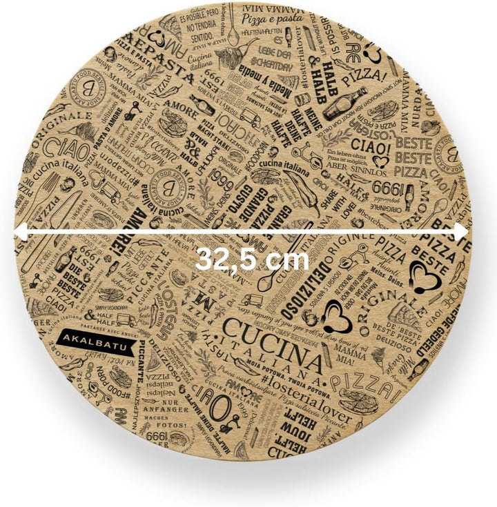 Inoverse Deli Paper Ø 32,5 cm – 500 Blatt Rundes Fettdichtes Pizzapapier & Einschlagpapier – Zeitung