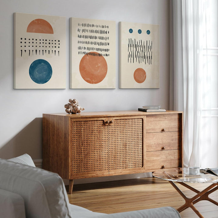 Muralo - Wandbilder Set - Leinwand Bilder Set Aufhängefertig - Bilder für Wohnzimmer Schlafzimmer -