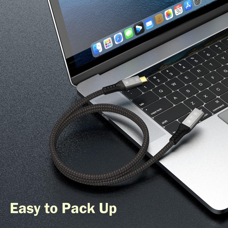Angusplay USB C Thunderbolt 4 Verlängerung 40Gbps, USB 4 Verlängerungskabel, 8K 60Hz Display / 100W