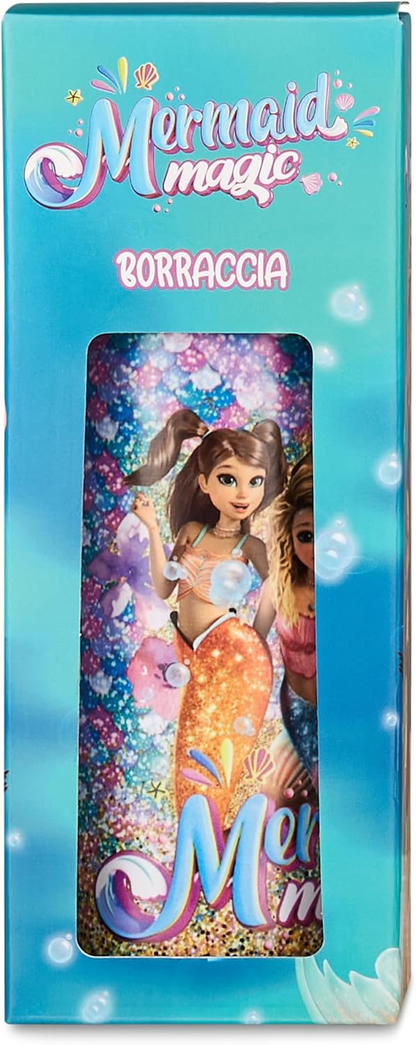 Seven Mermaid Magic Thermoflasche Kid aus Edelstahl, Fuchsia, Temperaturerhaltung bis zu 24 Stunden,