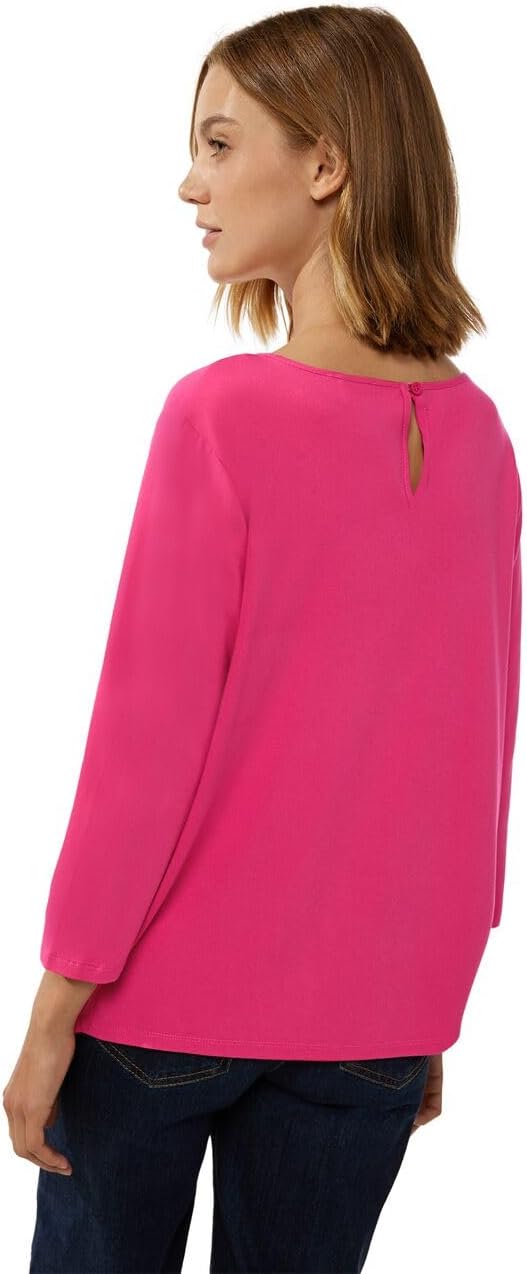 Street ONE Damen T-Shirt 3/4 Arm 40 Coral Blossom, 40 Coral Blossom