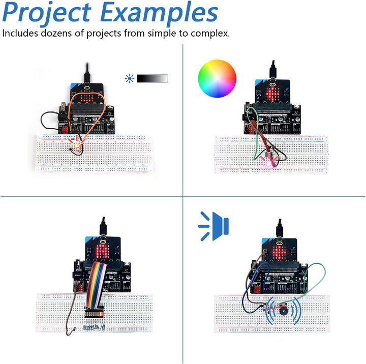 FREENOVE Basic Starter Kit for BBC Micro:bit (V2 Included), 179-Page Detailed Tutorial, 162 Items, 2