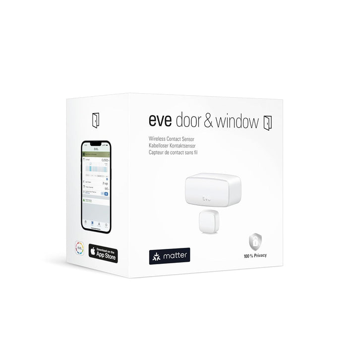 Eve Door &amp; Window (Matter) – Smarter Kontaktsensor für Türen &amp; Fenster, Haussicherheit, Aktivierung