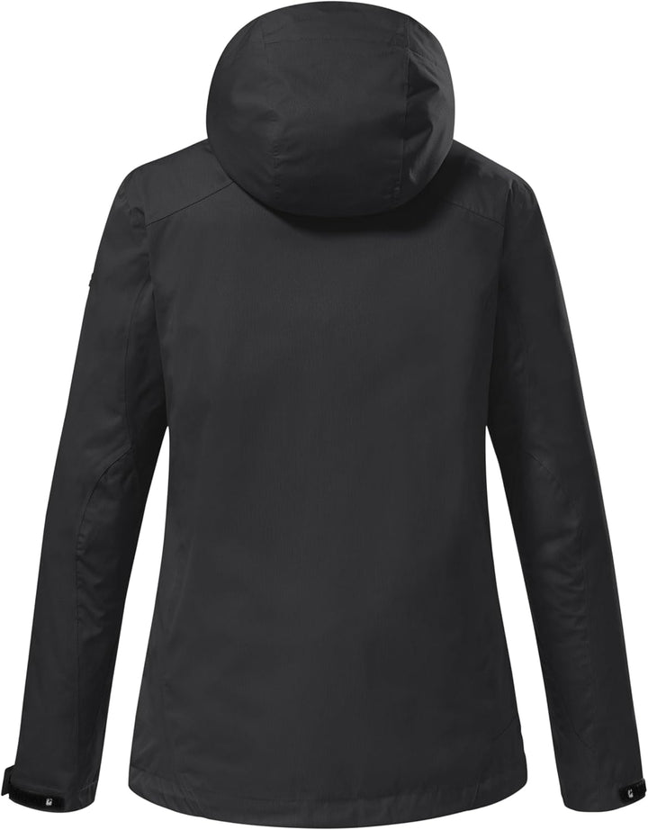 Killtec Damen Kos 133 Wmn Jckt Funktionsjacke/Outdoorjacke mit abzippbarer Kapuze 34 Schwarz, 34 Sch