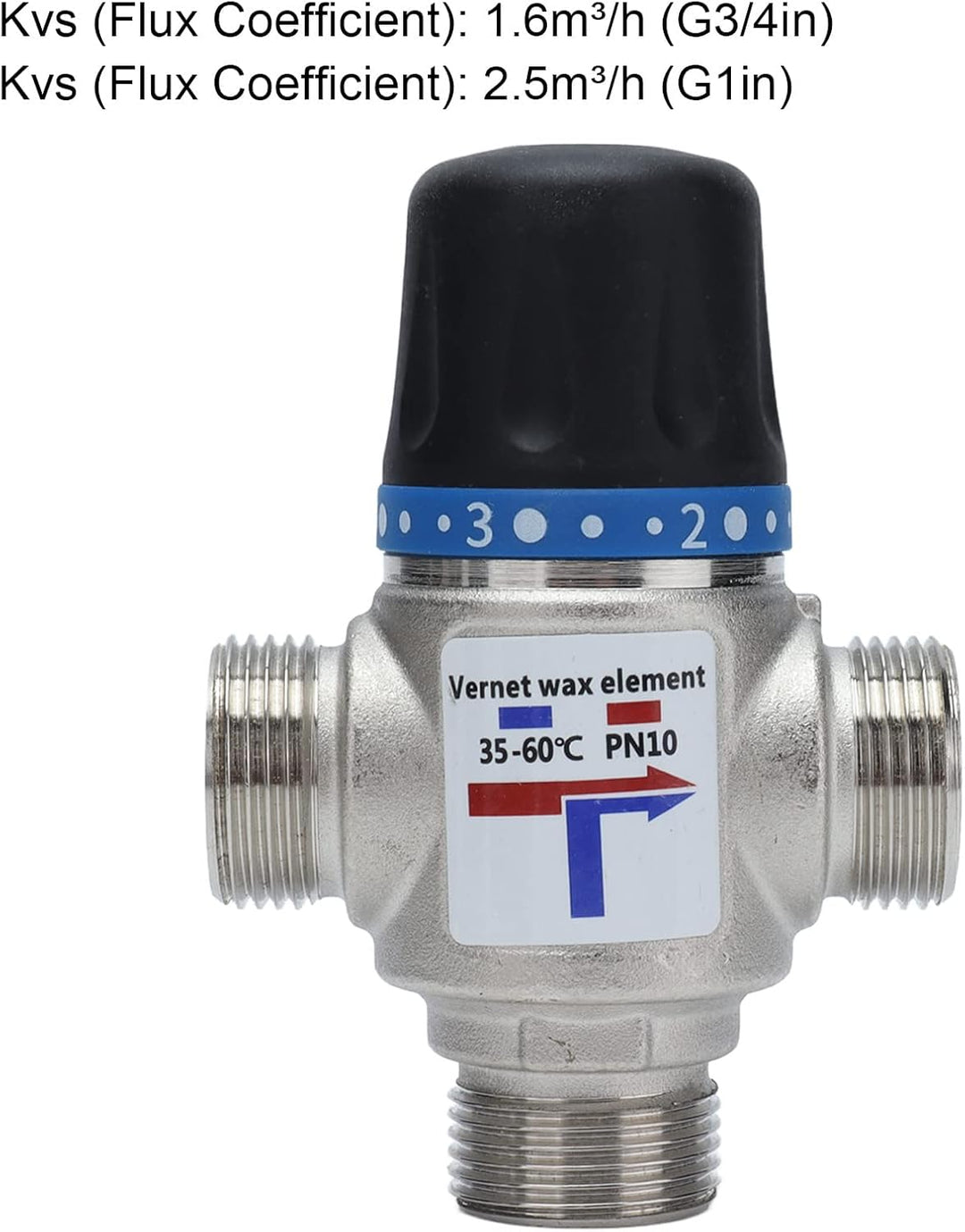 3-Wege-Thermostat-Mischwasserventil, automatisch abgeschnittenes Temperaturregelgerät Grosses Fluss-