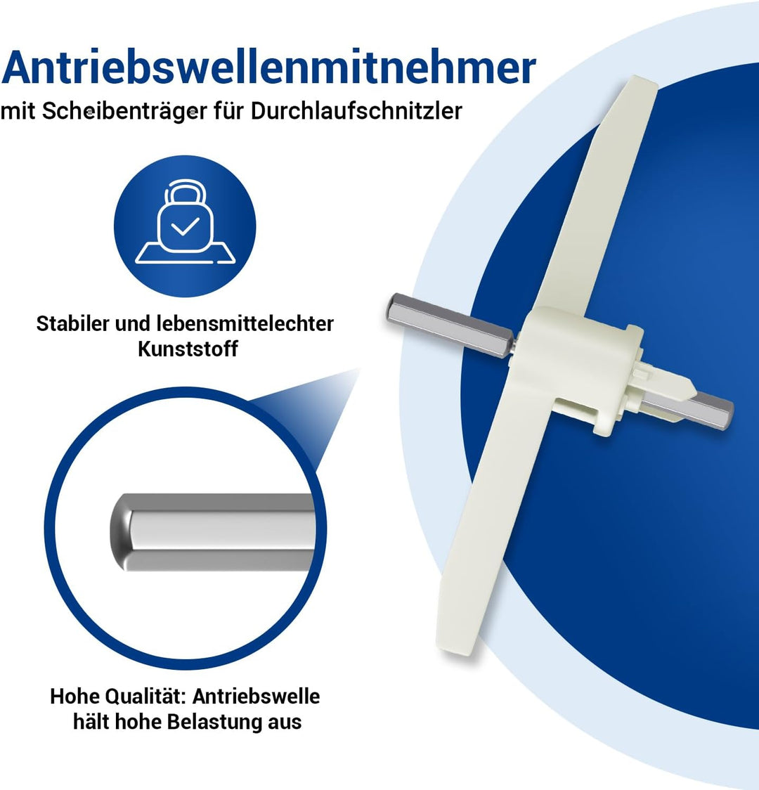 VIOKS SET 2x Mitnehmer mit Ausräumflügel Ersatz für Bosch 00630760 630760 00621923 für Durchlaufschn