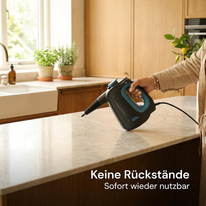 Handdampreiniger – 15 Sek. Aufheizzeit – Bis zu 30 Min. Dauerdampf – Inkl. 12 Zubehörteile – Für Bad