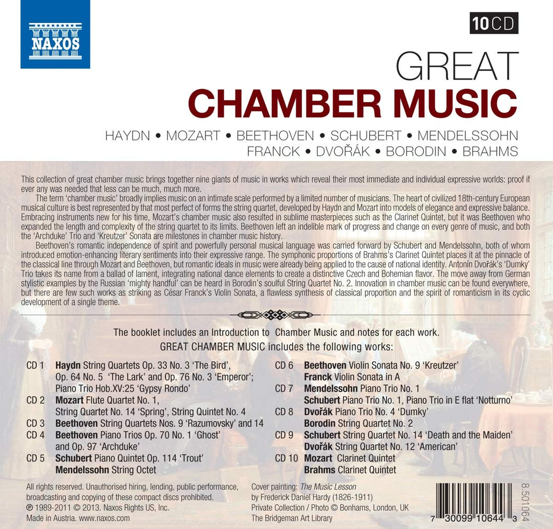 Great Chamber Music, Audio-CD