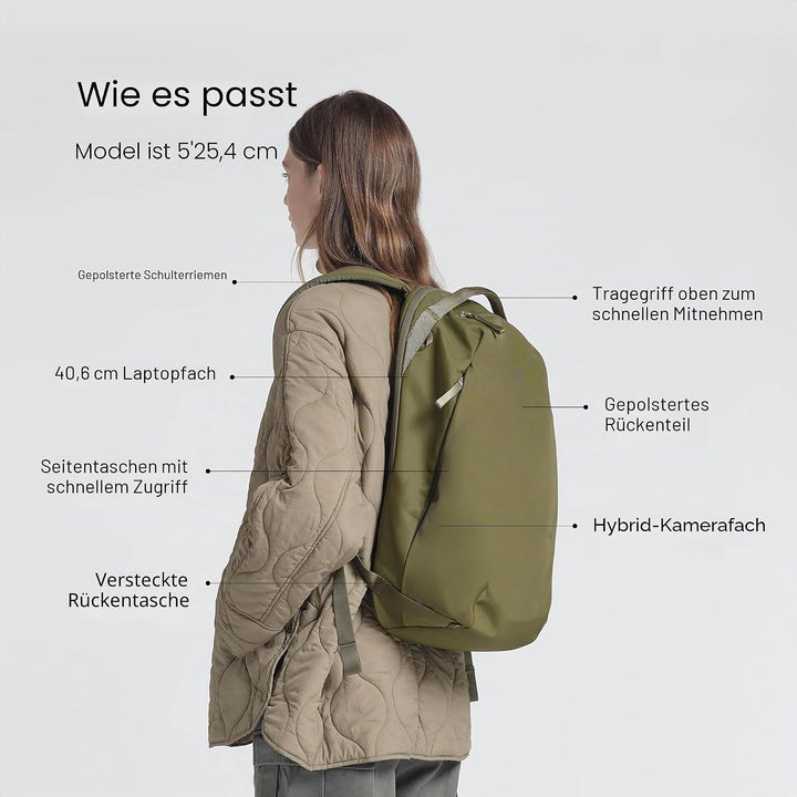Urth Norite 24L Modularer Rucksack + 11,3L Kameraeinsatz – Wasserabweisende, diebstahlsichere, recyc