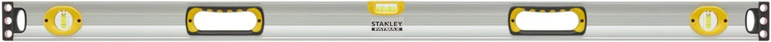 Stanley FatMax Wasserwaage II (120 cm, magnetisch, 1 horizontale/2 vertikale Libellen Hohlprofil Alu