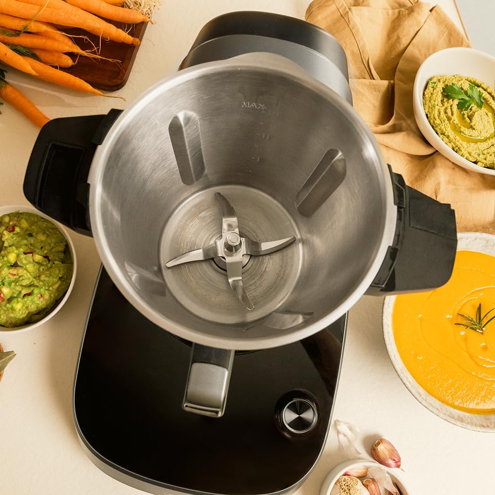 Cecotec Küchenroboter mit Lebensmittelspender Mambo CooKing Unique. 2200 W, 45 Funktionen, Tausende