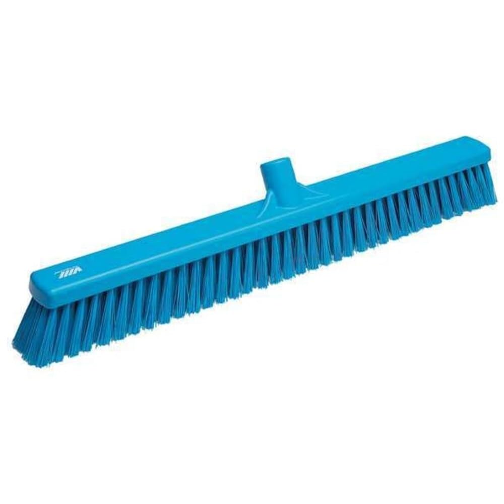 Vikan 31993 Broom,Push,Soft,24",PP/PBT,Blue 3199 Blau, 3199 Blau
