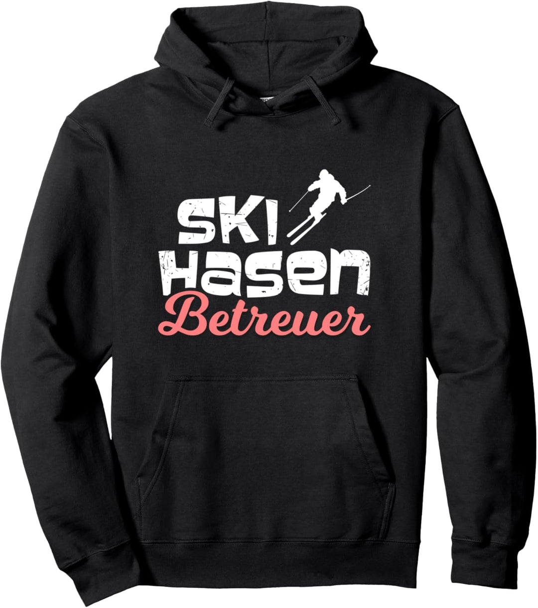 Ski Hasen Betreuer Skifahren Skifahrer Snowboarder Schnee Pullover Hoodie