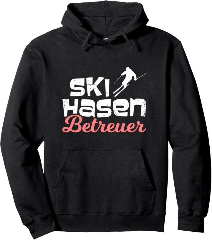 Ski Hasen Betreuer Skifahren Skifahrer Snowboarder Schnee Pullover Hoodie