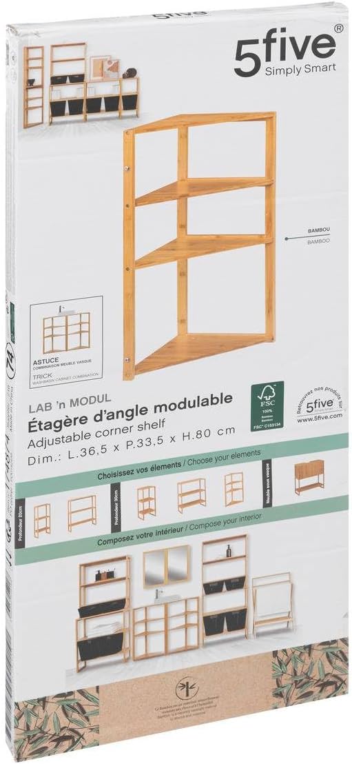 5five - eckregal 3 Ebenen lab n modul
