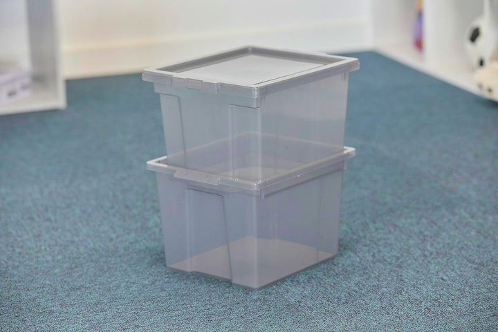 Iris Ohyama, Aufbewahrungsbox aus Kunststoff, 10-Liter-Büro-Aufbewahrungsbox, 8er-Set, BPA-frei, DDU