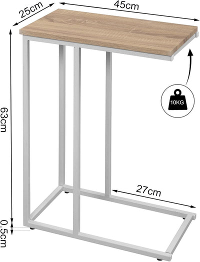 WOLTU® Beistelltisch Kaffeetisch Couchtisch Sofatisch Nachttisch Betttisch Laptoptisch, Gestell aus