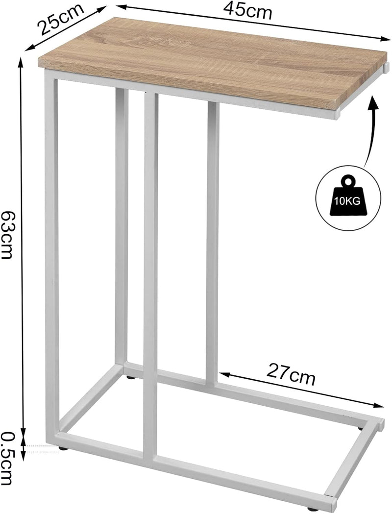 WOLTU Beistelltisch 2er Set Kaffeetisch Couchtisch Sofatisch Nachttisch Betttisch Laptoptisch, Geste