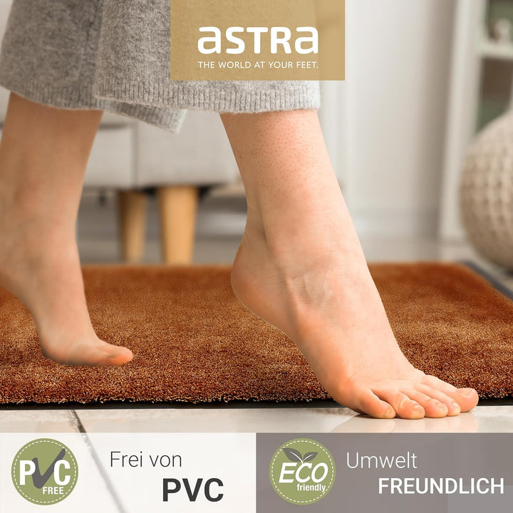 Rutschfeste Schmutzfangmatte innen weich - Kupfer 60 x 80 cm (Rechteckig) | Pflegeleichte Sauberlauf