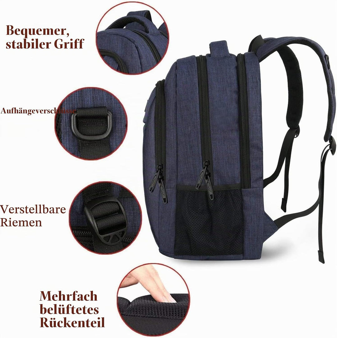 MATEIN Schulrucksack 15,6 Zoll Laptop Notebook Rucksack Backpack Schultasche für Männer mit USB Lade