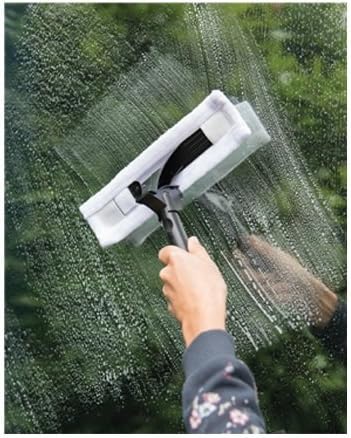 Mauk® Akku Fenstersauger Set | 3,6 V 14 W mit Handgriff & Mikrofaserwischtuch - Fensterreiniger elek