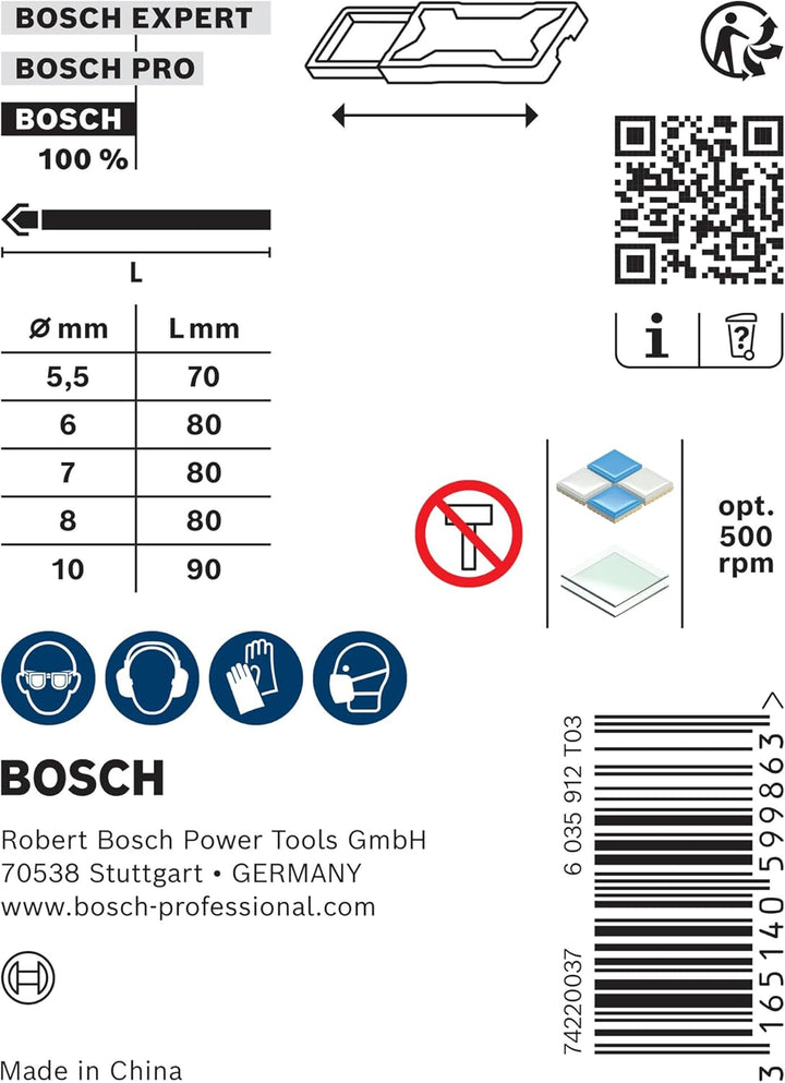 Bosch Accessories Professional 5tlg.Fliesenbohrer Set CYL-9 SoftCeramic (für weiche Keramik Fliesen,