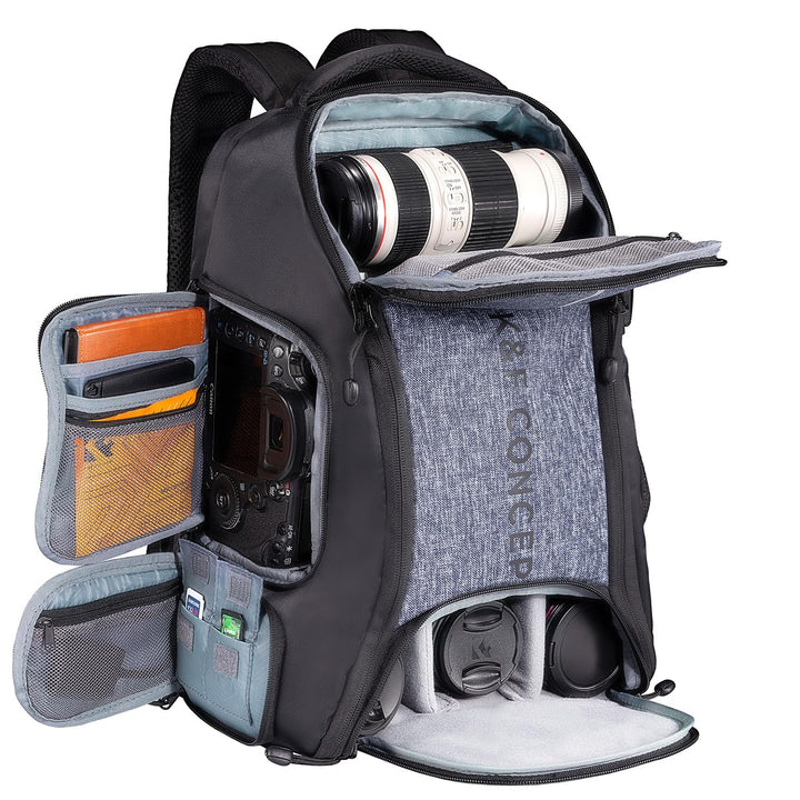 K&amp;F Concept Kamerarucksack wasserdicht Fotorucksack für Canon Nikon Sony Spiegelreflexkameras, Drohn