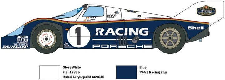 ITALERI 3648S - 1:24 Porsche 956, Modellbau, Bausatz, Standmodellbau, Basteln, Hobby, Kleben, Plasti