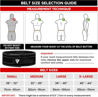 RDX 4” Gewichthebergürtel Hebelschnalle Leder, 10mm Genehmigt IPL USPA, Powerlifiting Trainingsgürte