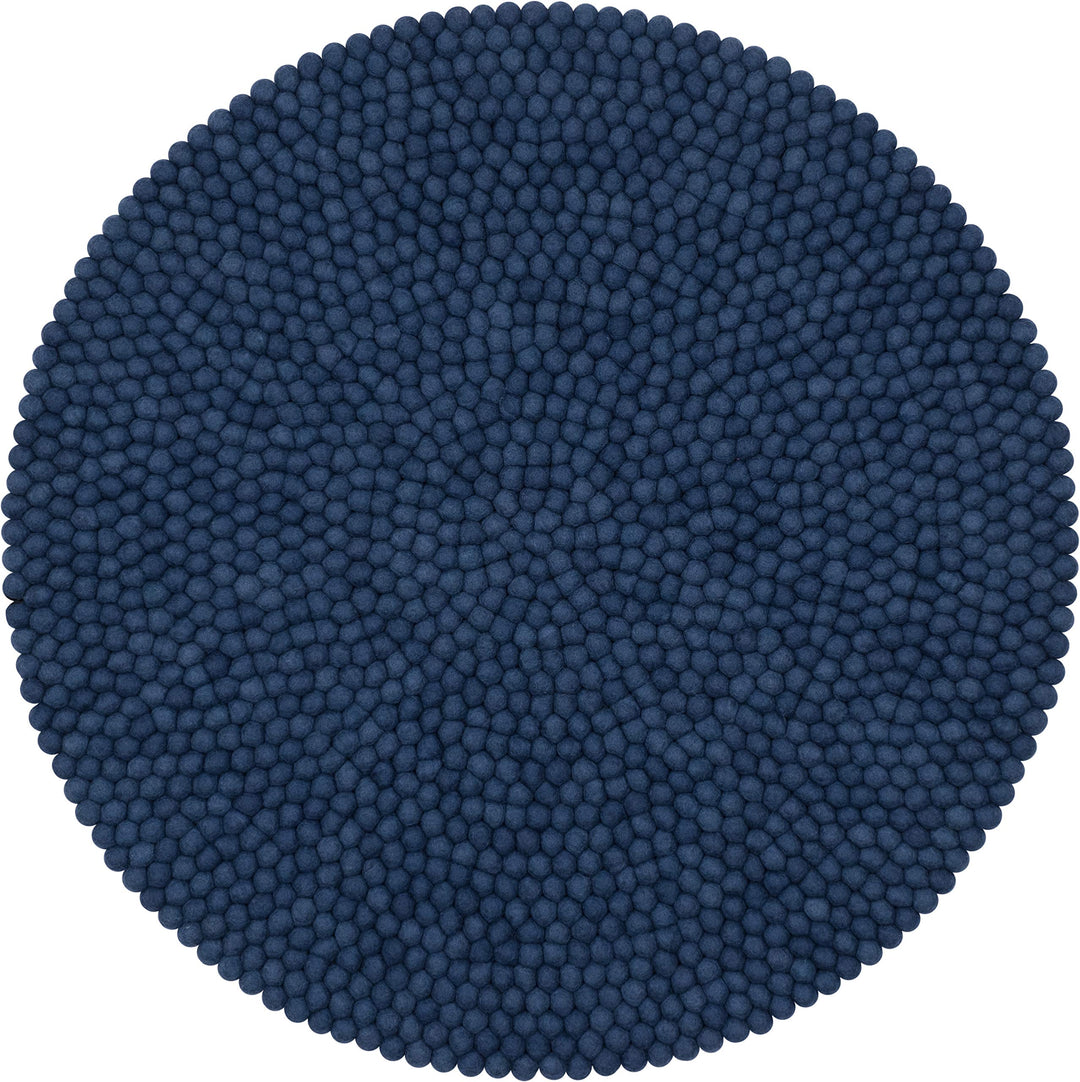 myfelt Alva Filzkugelteppich — Ø 50 cm, ideal für Schlaf-, Wohn-, Kinderzimmer, Flur & Bad Ø 50 cm D