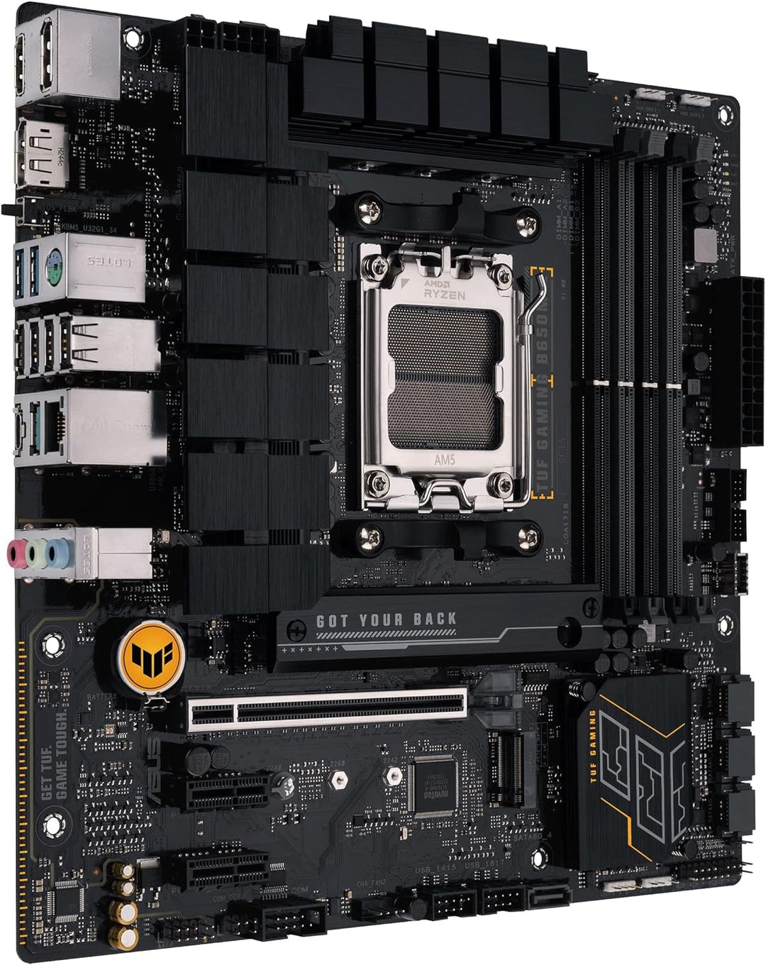 ASUS TUF Gaming B650M-E AMD mATX Mainboard 8+2 DrMOS DDR5, PCIe 5.0, 2 M.2 Steckplätze, Ethernet Rea