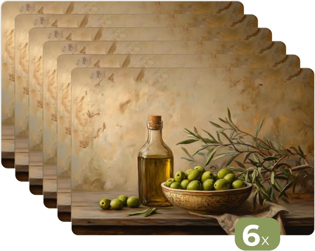 KitchenYeah© Platzsets Abwaschbar 6-Teilig 45x30 cm Tischsets Platzdeckchen Platzset Unterlage Tisch