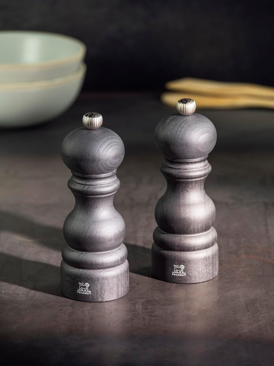 PEUGEOT – Duo Paris – Pfeffermühle + Salzmühle 15 cm – Klassische Einstellung – Aufbereitetes Holz m