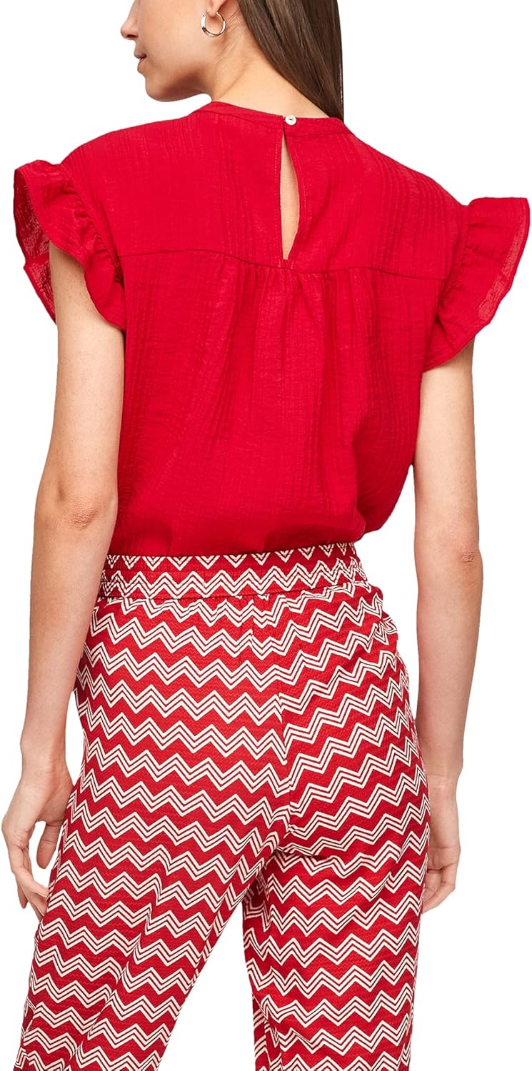 s.Oliver Damen 120.10.104.10.100.2064229 Bluse 40 Rot, 40 Rot