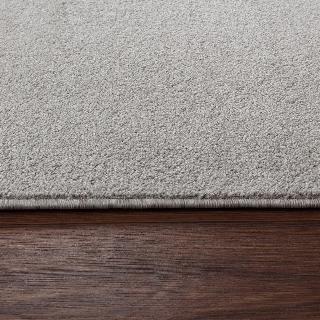 Carpetsale24 Läufer Teppich 60x100 cm Creme, Kurzflor, Einfarbig, Modern, Rechteckig, rutschfest, Pf