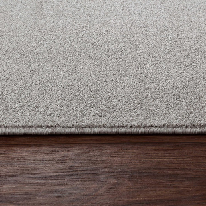 Carpetsale24 Läufer Teppich 60x100 cm Creme, Kurzflor, Einfarbig, Modern, Rechteckig, rutschfest, Pf