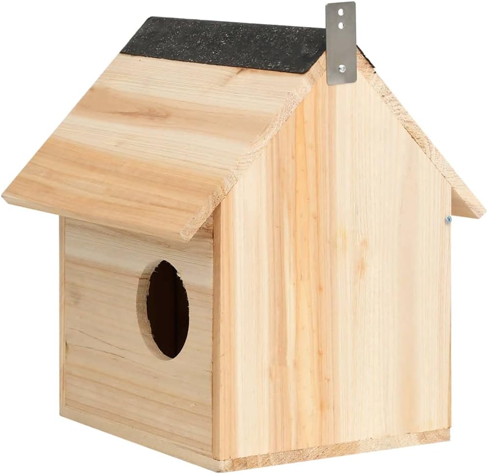 TEWTX7 Eichhörnchenhaus mit Dach und DREI Einstiegslöchern Tanne Massivholz Eichhörnchen Nistkasten